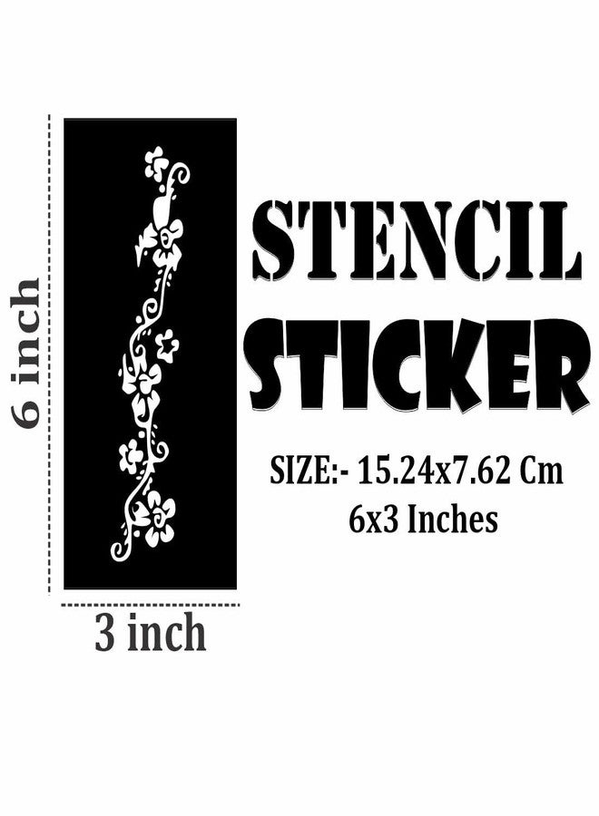 ORDERSHOCK Beginner Mehndi Design Stencil Stickers for Practice and Play For Kids & Adults Both Sticker - Image 4